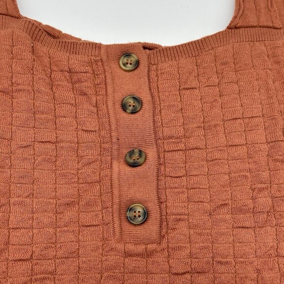 Free People Beach Short N Sweet Size Large Ambered Coral Sweater Minidress NWOT - Picture 5 of 13